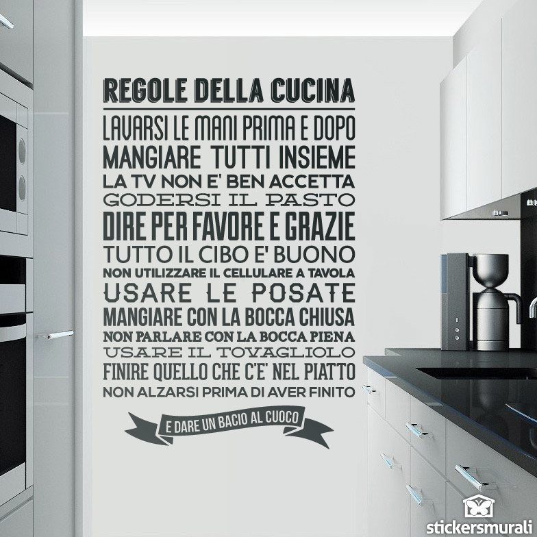 Wall Stickers: Regole della cucina