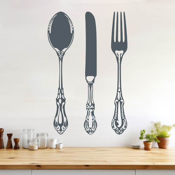 Wall Stickers: Spoon, knife and fork 0
