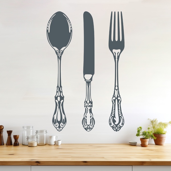 Wall Stickers: Spoon, knife and fork