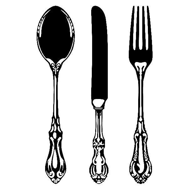 Wall Stickers: Spoon, knife and fork