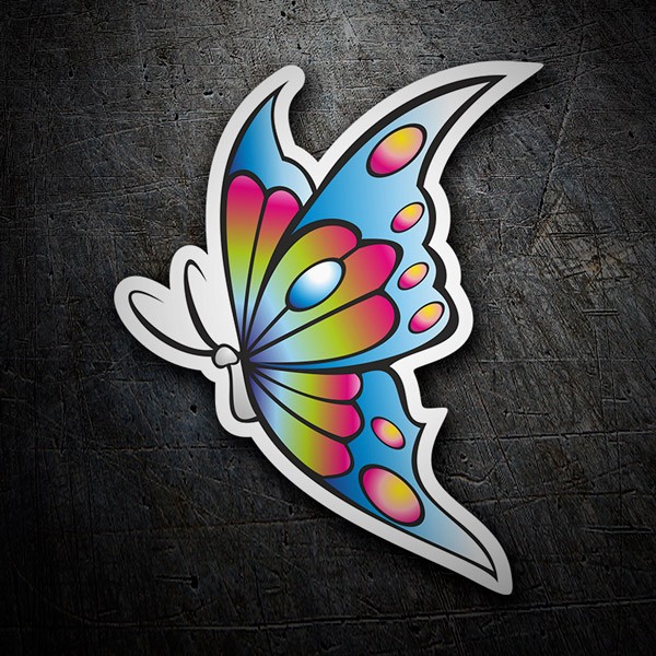 Car & Motorbike Stickers: Coloured butterfly