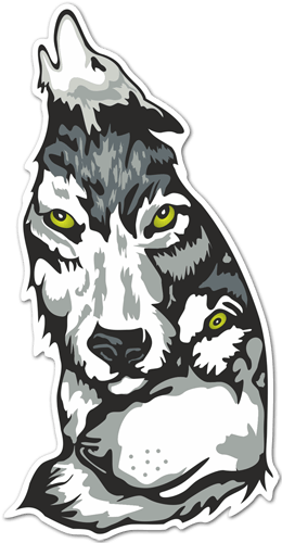Car & Motorbike Stickers: Wolf