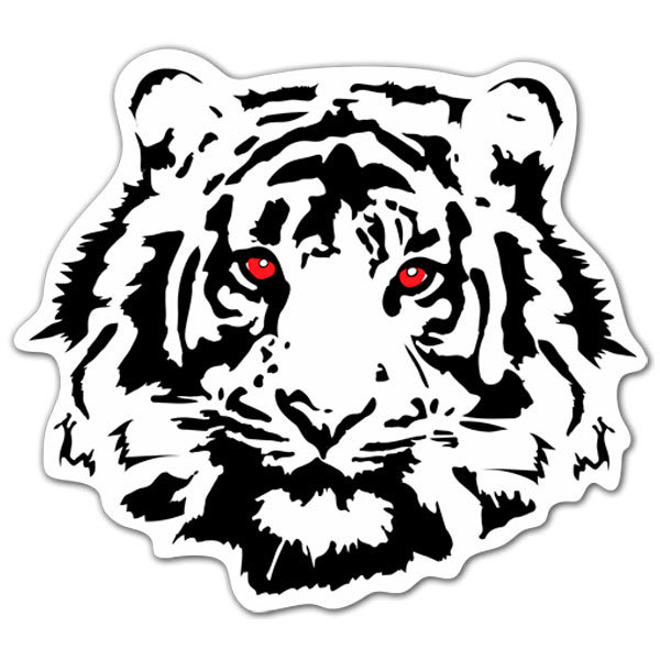 Car & Motorbike Stickers: Tiger red eyes