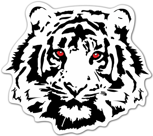Car & Motorbike Stickers: Tiger red eyes
