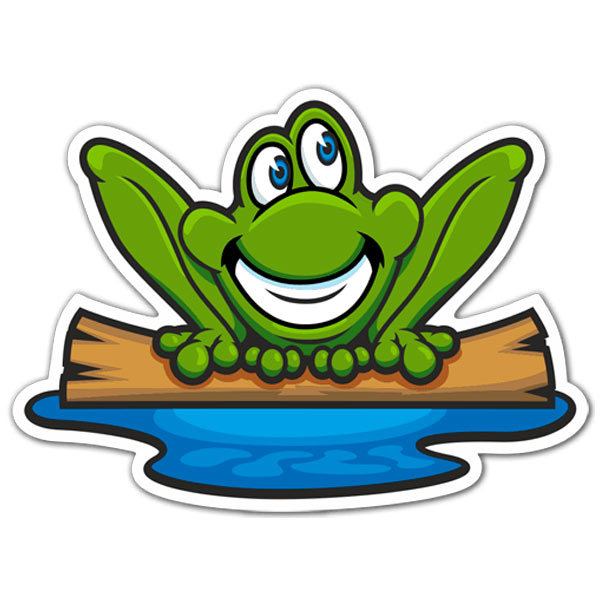 Car & Motorbike Stickers: Smiling frog