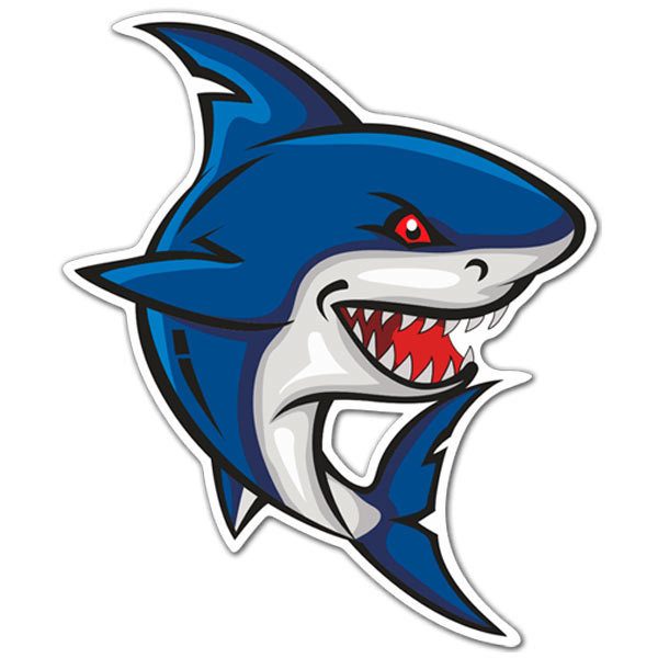 Car & Motorbike Stickers: Rabid shark