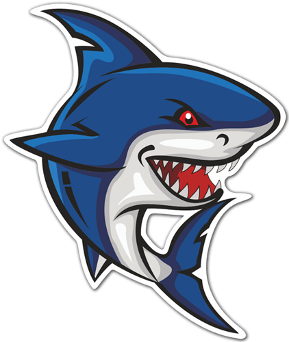Car & Motorbike Stickers: Rabid shark