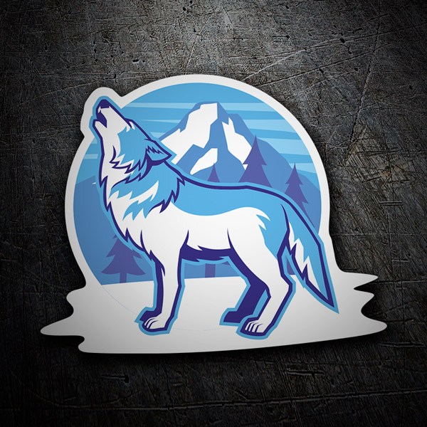 Car & Motorbike Stickers: White Wolf