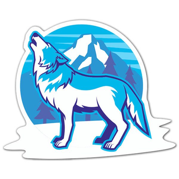 Car & Motorbike Stickers: White Wolf