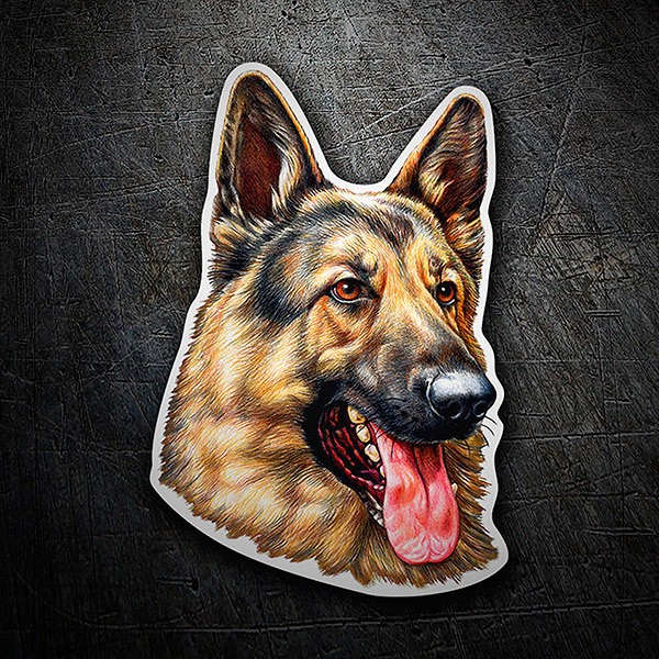Car & Motorbike Stickers: German Shepherd Face