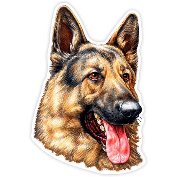 Car & Motorbike Stickers: German Shepherd Face