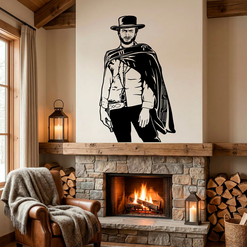 Wall Stickers: Clint Eastwood Western