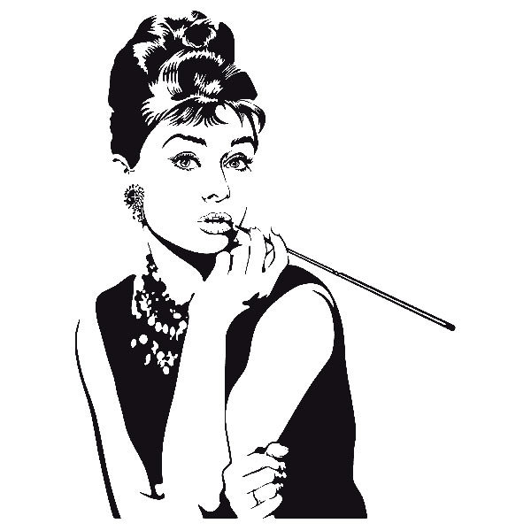 Wall Stickers: Audrey Hepburn posing