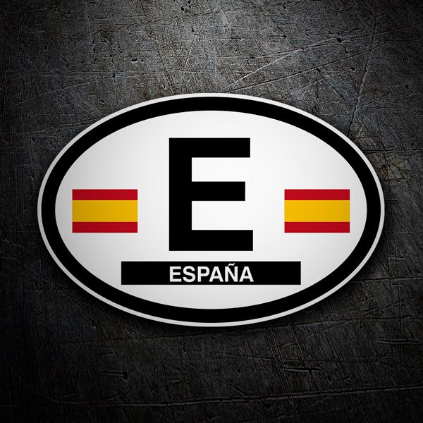 Car & Motorbike Stickers: Oval Spain E