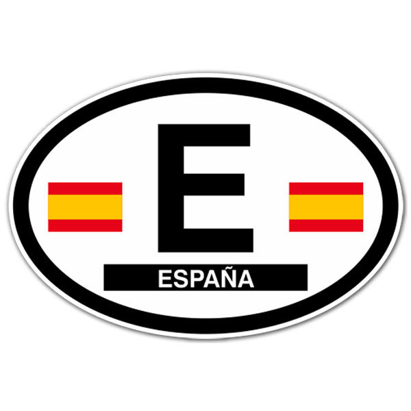 Car & Motorbike Stickers: Oval Spain E