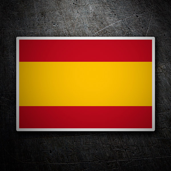 Car & Motorbike Stickers: Spain flag without shield