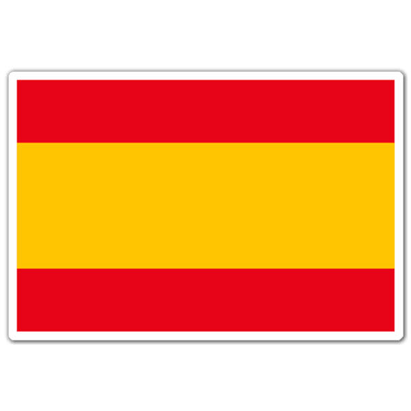 Car & Motorbike Stickers: Spain flag without shield