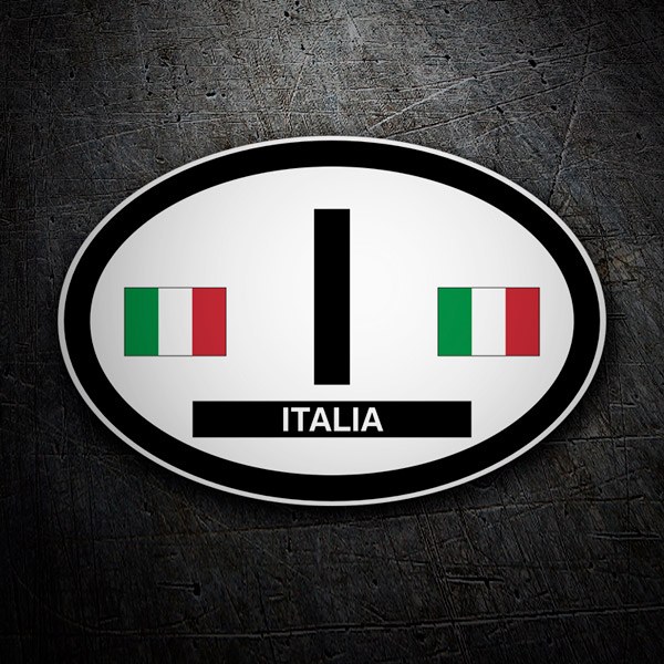 Car & Motorbike Stickers: Oval of Italia (Italy ) I