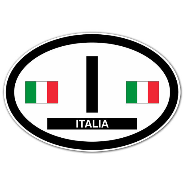 Car & Motorbike Stickers: Oval of Italia (Italy ) I