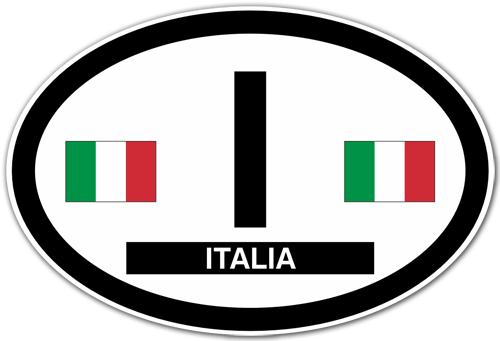 Car & Motorbike Stickers: Oval of Italia (Italy ) I