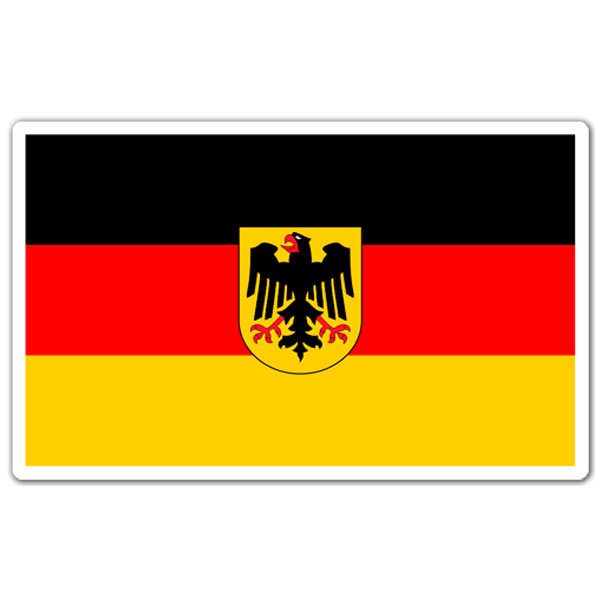 Car & Motorbike Stickers: Flag of Germany with coat