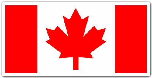 Car & Motorbike Stickers: Flag Canada