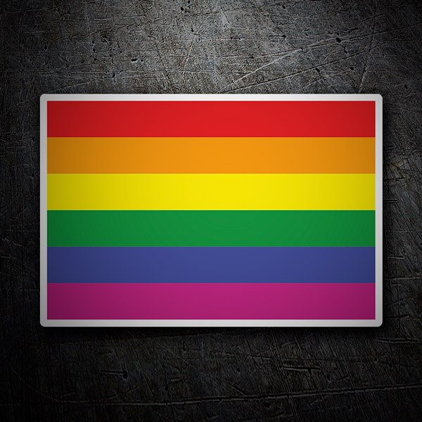 Car & Motorbike Stickers: Rainbow Flag