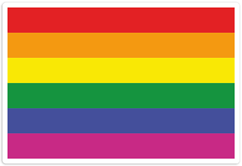 Car & Motorbike Stickers: Rainbow Flag