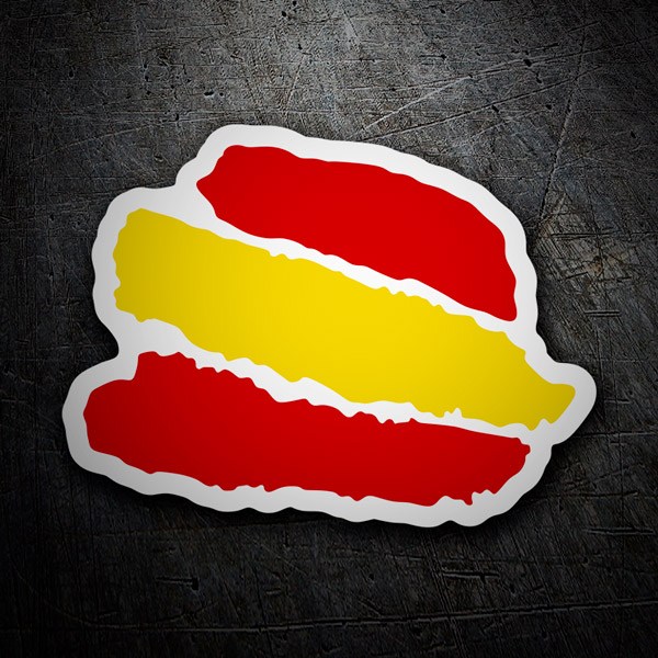 Car & Motorbike Stickers: Strokes Spain white