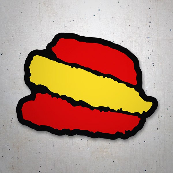 Car & Motorbike Stickers: Spain Brushstroke