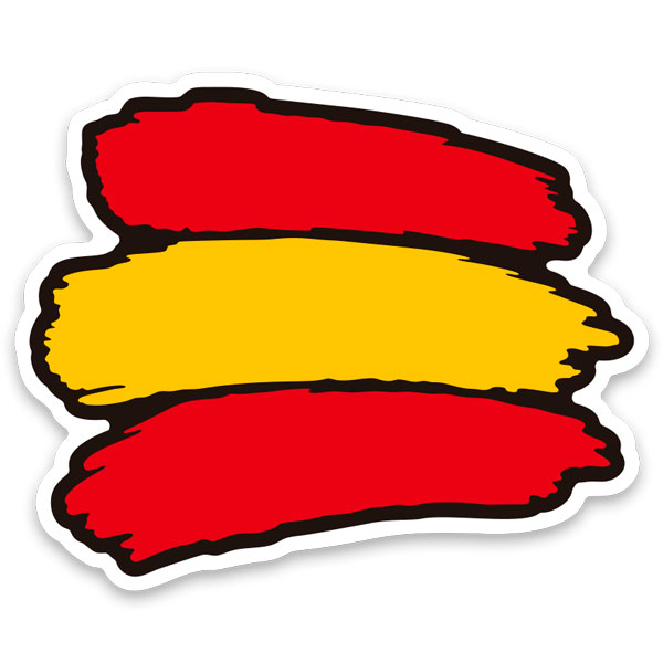 Car & Motorbike Stickers: Spain Brushstroke