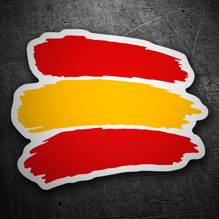 Car & Motorbike Stickers: Strokes Spain white