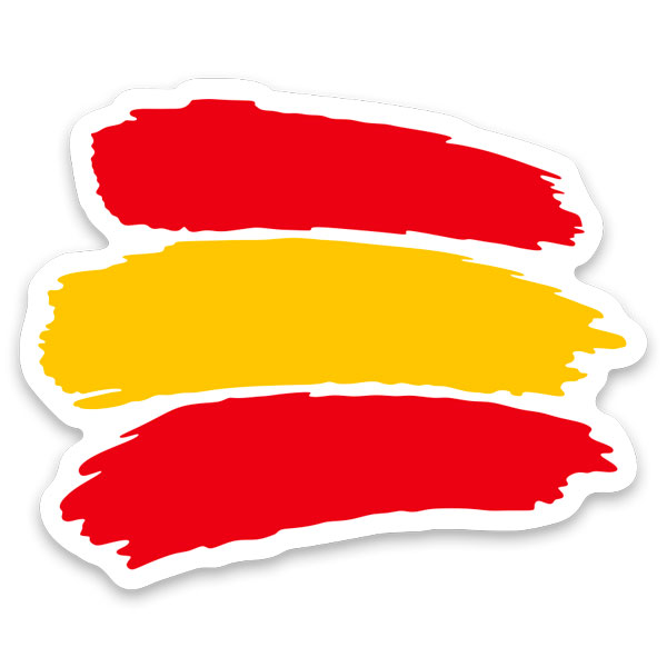Car & Motorbike Stickers: Strokes Spain white