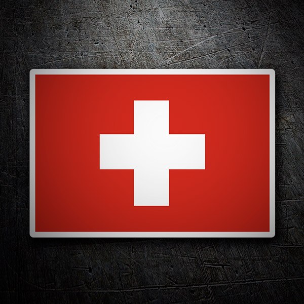 Car & Motorbike Stickers: Flag of Switzerland 1