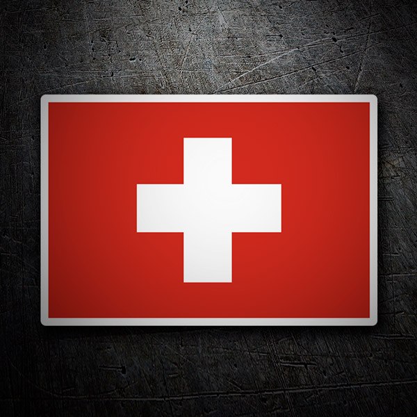 Car & Motorbike Stickers: Flag of Switzerland