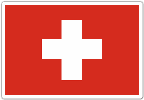 Car & Motorbike Stickers: Flag of Switzerland