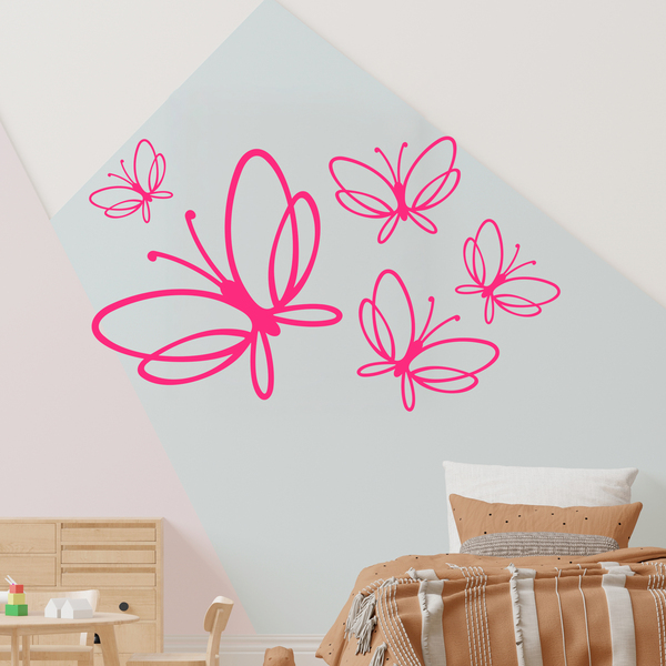 Wall Stickers: Kit 5 Butterflies Noltea