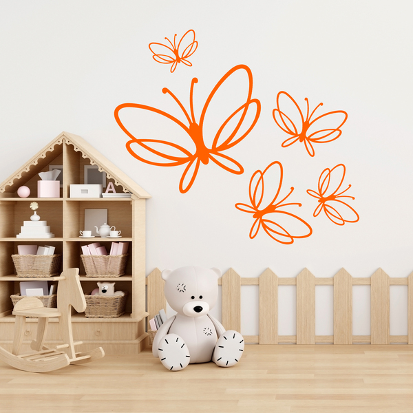 Wall Stickers: Kit 5 Butterflies Noltea