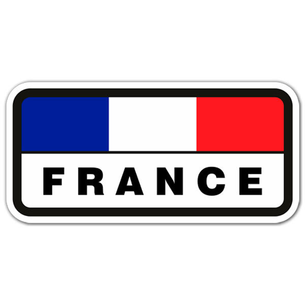 Car & Motorbike Stickers: Flag of France horizontal