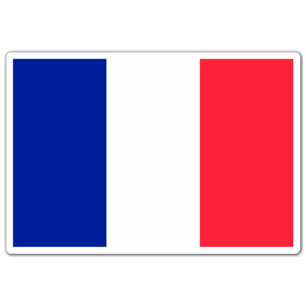 Car & Motorbike Stickers: Flag of France without shield