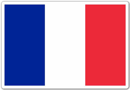 Car & Motorbike Stickers: Flag of France without shield