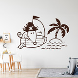 Stickers for Kids: Mouse on pirate ship 3