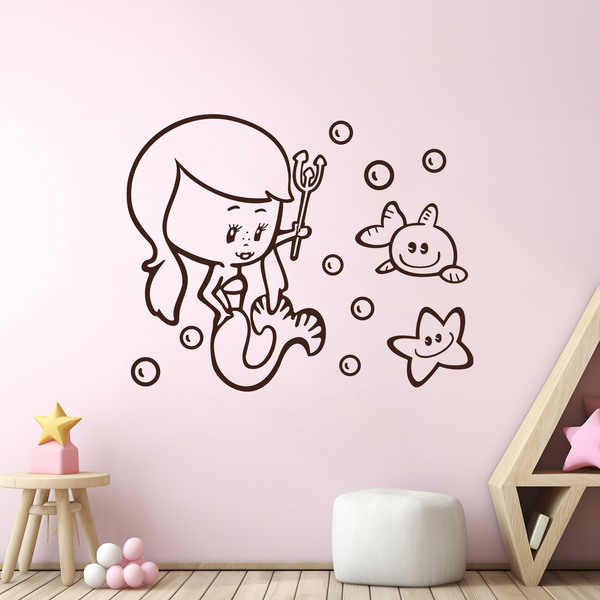 Stickers for Kids: Little mermaid