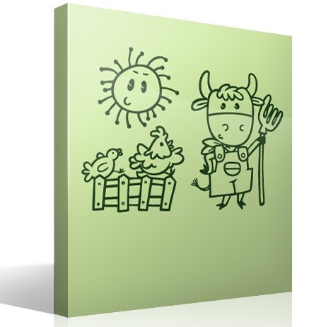 Stickers for Kids: The cow farm