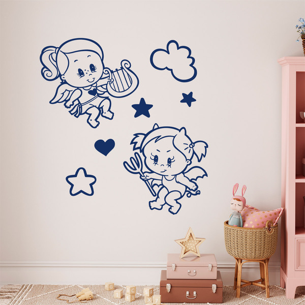 Stickers for Kids: Angel and demon babies