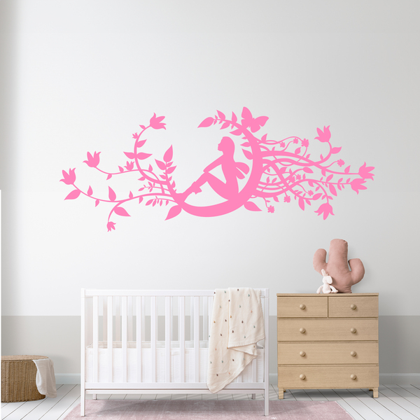 Wall Stickers: Fairy in new moon