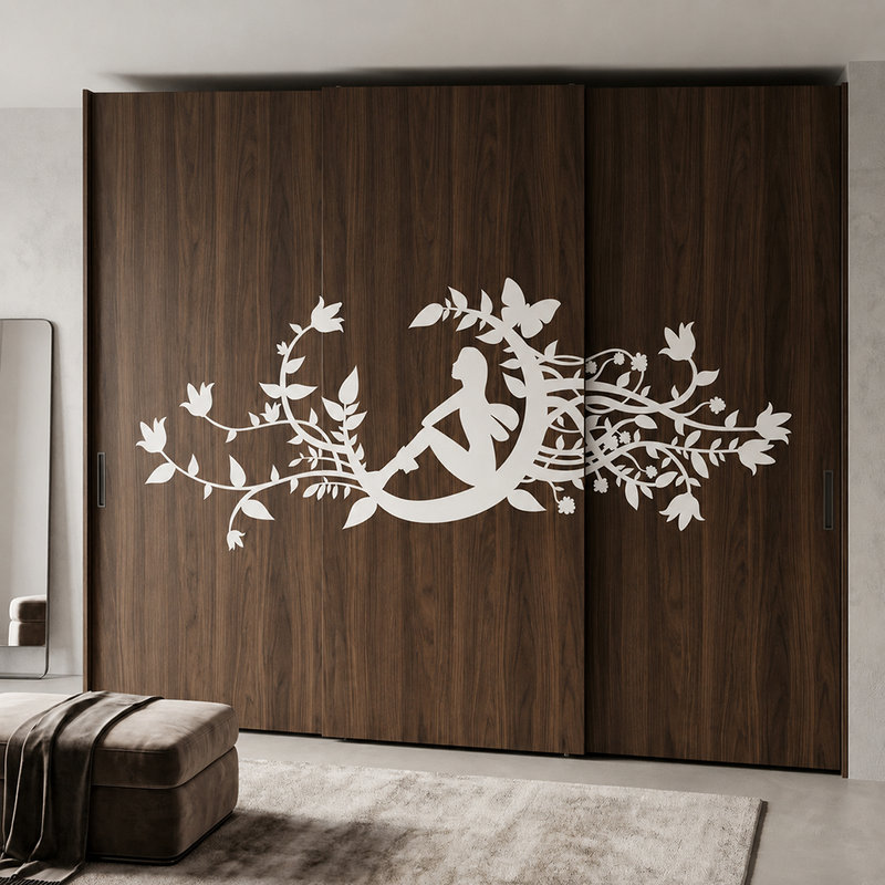 Wall Stickers: Fairy in new moon