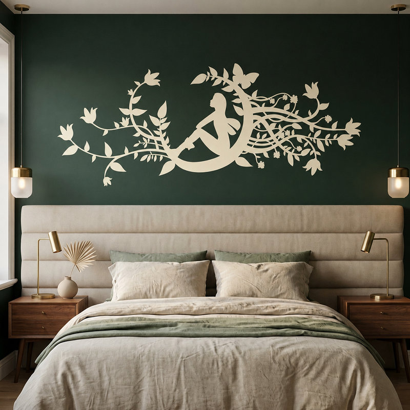 Wall Stickers: Fairy in new moon