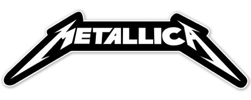 Car & Motorbike Stickers: Metallica with Angular Stylized Letters