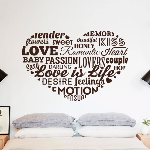 Wall Stickers: Typeface on love